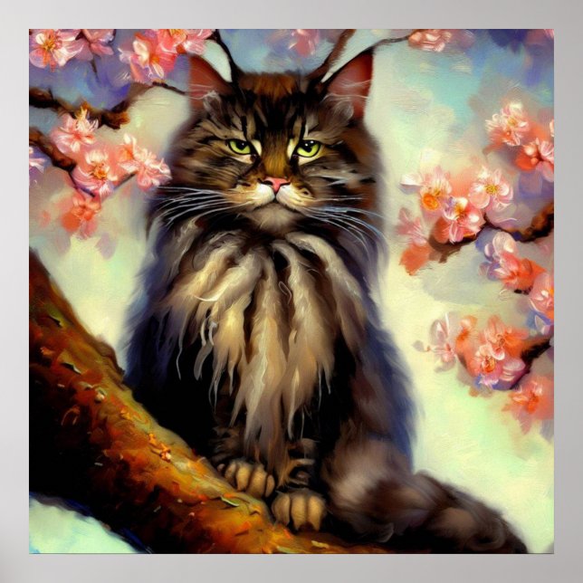 Oriental Longhair Cat  Poster (Front)