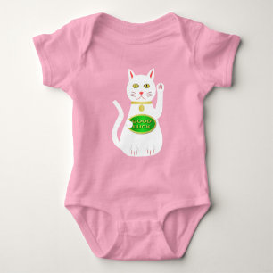 Oriental Lucky Cat Baby Bodysuit
