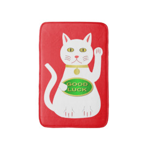 Oriental Lucky Cat Bath Mat