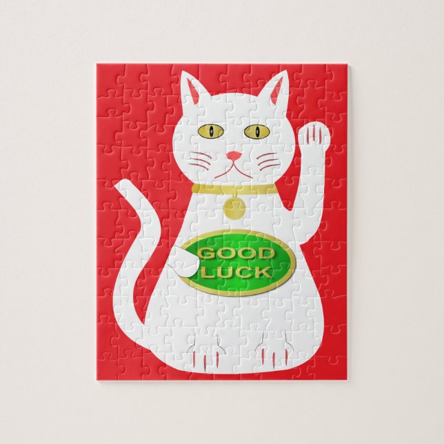 Oriental Lucky Cat Jigsaw Puzzle (Vertical)