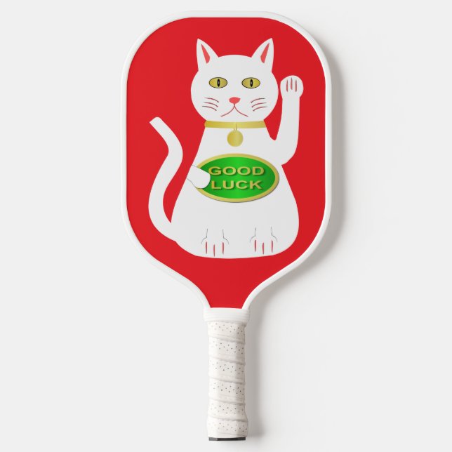 Oriental Lucky Cat Pickleball Paddle (Front)