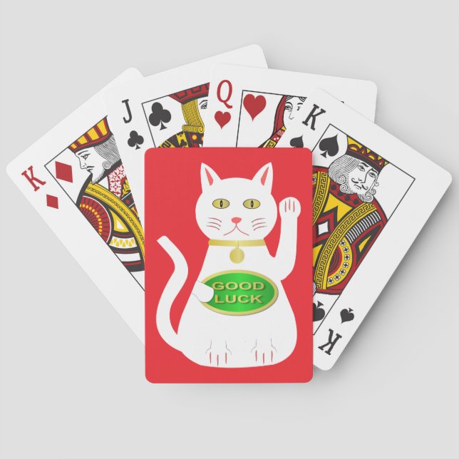 Oriental Lucky Cat Playing Cards (Back)