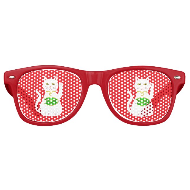 Oriental Lucky Cat Retro Sunglasses (Front)