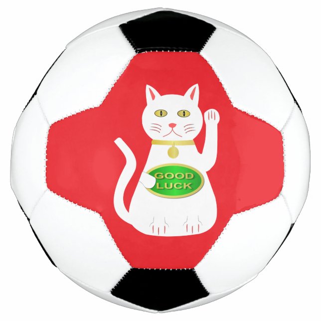 Oriental Lucky Cat Soccer Ball (Front)