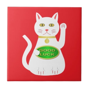 Oriental Lucky Cat Tile