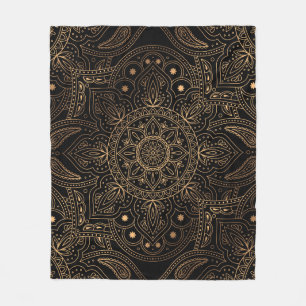 Oriental Mandala, Luxury Vintage Pattern. Fleece Blanket