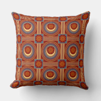 Oriental Mandala Pattern Throw Pillow