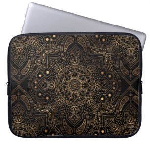 Oriental mandala royal seamless pattern laptop sleeve
