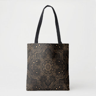 Oriental mandala royal seamless pattern tote bag