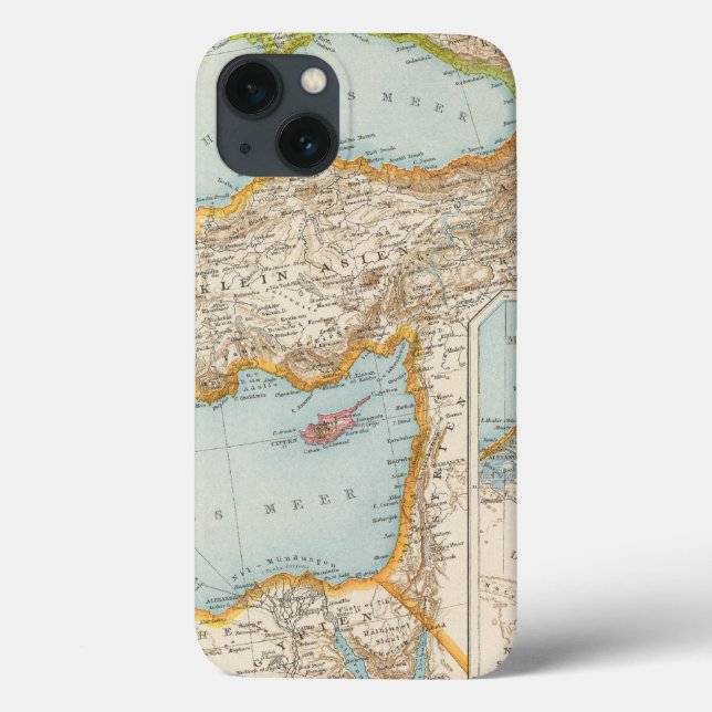 Oriental Mediterranean Map Case-Mate iPhone Case (Back)