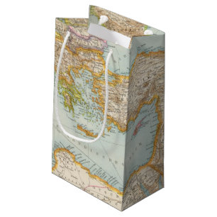 Oriental Mediterranean Map Small Gift Bag