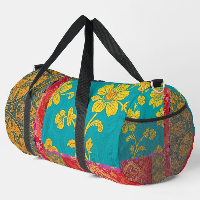ORIENTAL Moroccan Colours Pattern - Duffel Bag (Right Corner)