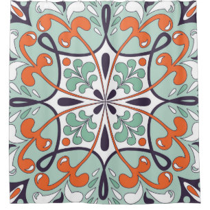 Oriental Moroccan Tile Floral Design