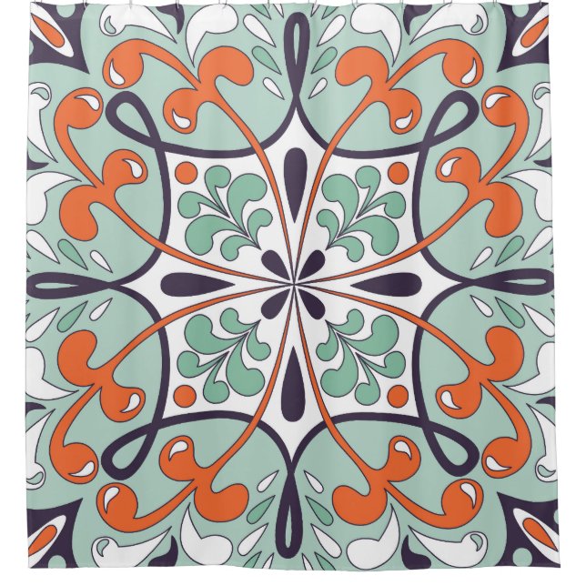 Oriental Moroccan Tile Floral Design (Front)