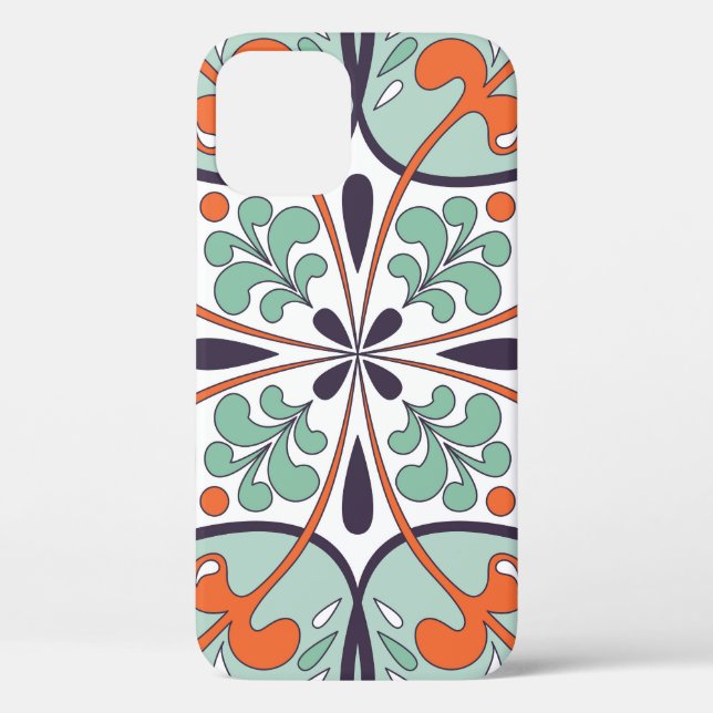Oriental Moroccan Tile Floral Design Case-Mate iPhone Case (Back)