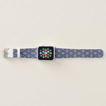 Oriental Navy Blue White Asanoha Japan Pattern