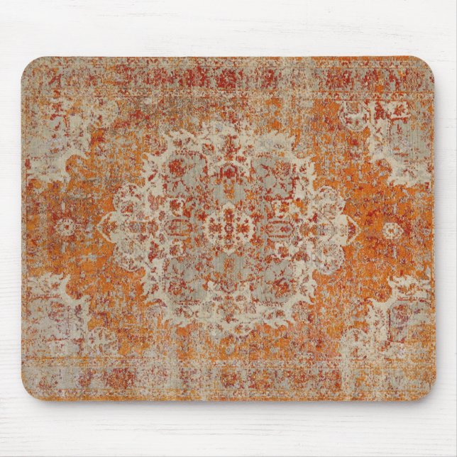 Oriental orange mouse mat (Front)