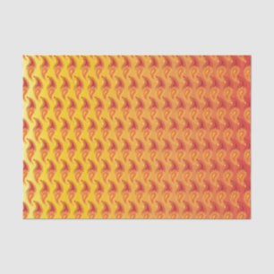 Oriental Orange Twin flame Persian Paisley Pattern Tissue Paper