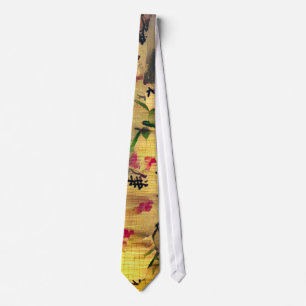 Oriental Painting. Japanese style Tie