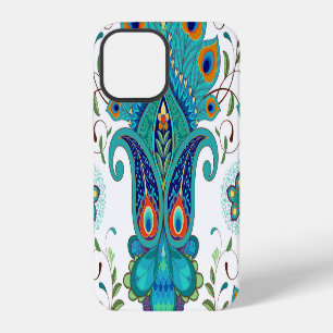 Oriental paisley, peacock feather pattern. iPhone 12 case