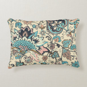 Oriental Paisley: Stylized Textile Elegance. Accent Pillow