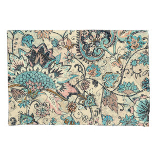 Oriental Paisley: Stylized Textile Elegance. Pillowcase