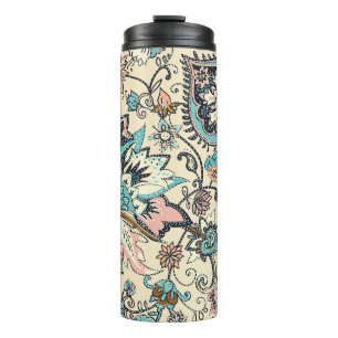 Oriental Paisley: Stylized Textile Elegance. Thermal Tumbler