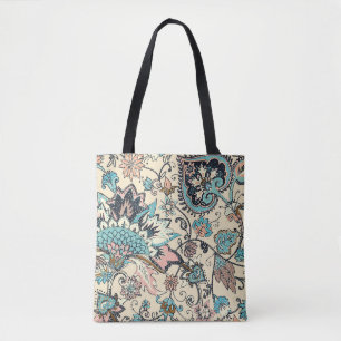 Oriental Paisley: Stylized Textile Elegance. Tote Bag