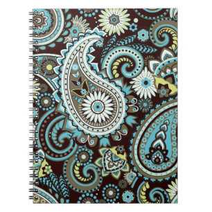 Oriental Paisley Vintage Seamless Pattern Notebook