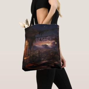 Oriental Palace Night View Tote Bag