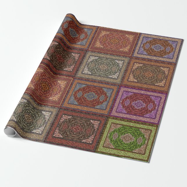 Oriental Persian Rugs Pattern Wrapping Paper (Unrolled)
