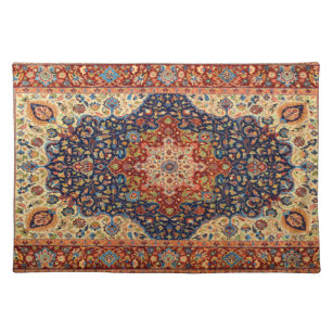 Oriental Persian Turkish Carpet Pattern Placemat