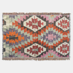Oriental  Persian Turkish Kilim Carpet Throw Blanket