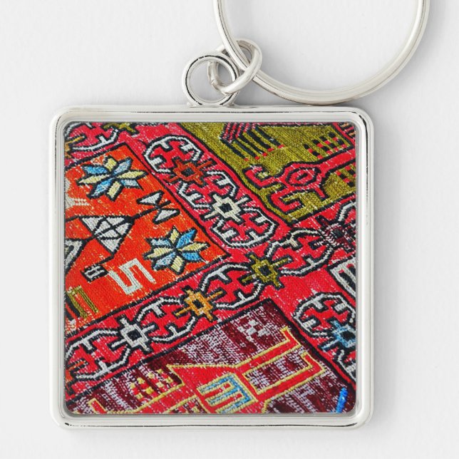 Oriental Persian , Turkish Pattern, Carpet Keychain (Front)