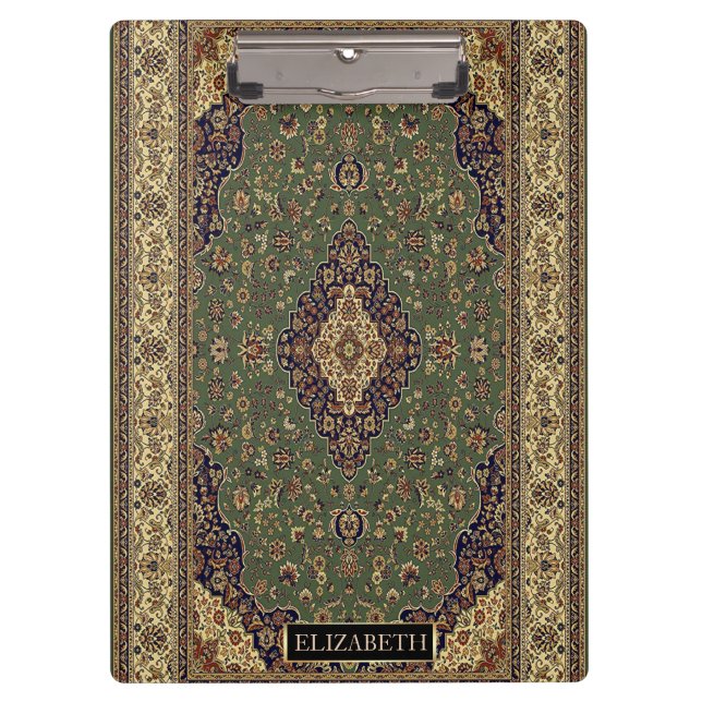 Oriental Persian  Turkish Rug-  Name Clipboard (Front)