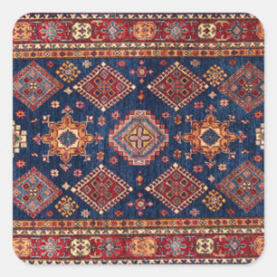 Oriental Persian  Turkish Rug Pattern Square Sticker