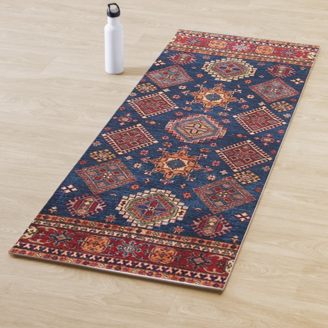 Oriental Persian Turkish Rug Pattern Yoga Mat (In Situ)