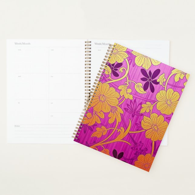 ORIENTAL Pink Golden Pattern - Notebook, Planner (Display)
