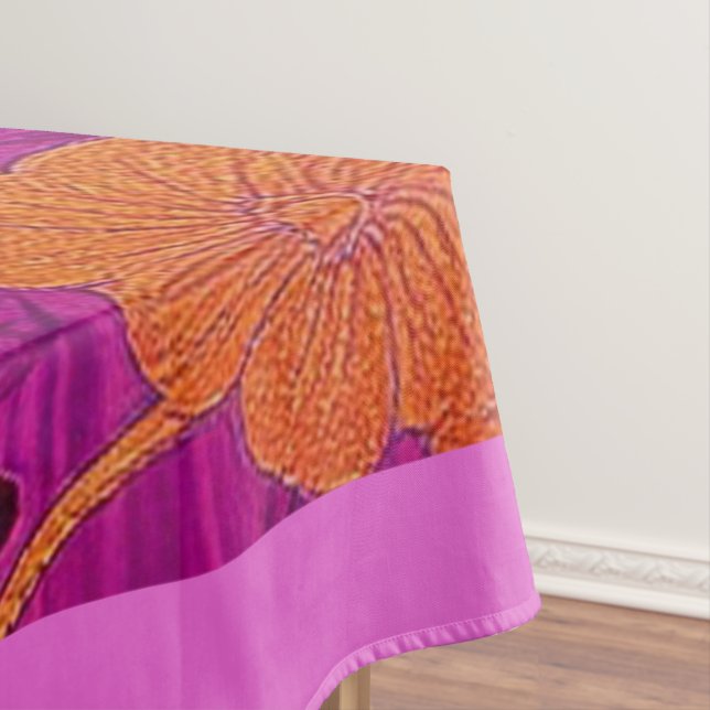 ORIENTAL Pink Golden Pattern - Tablecloth (In Situ)