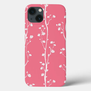 Oriental plum blossom pattern iPhone 13 case