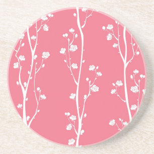 Oriental plum blossom pattern coaster