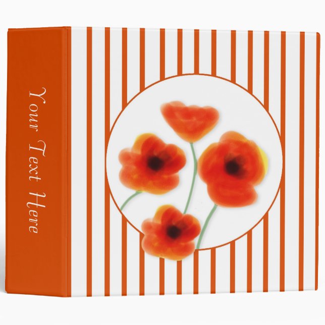 Oriental Poppies Photo Album Binder (Front/Spine)