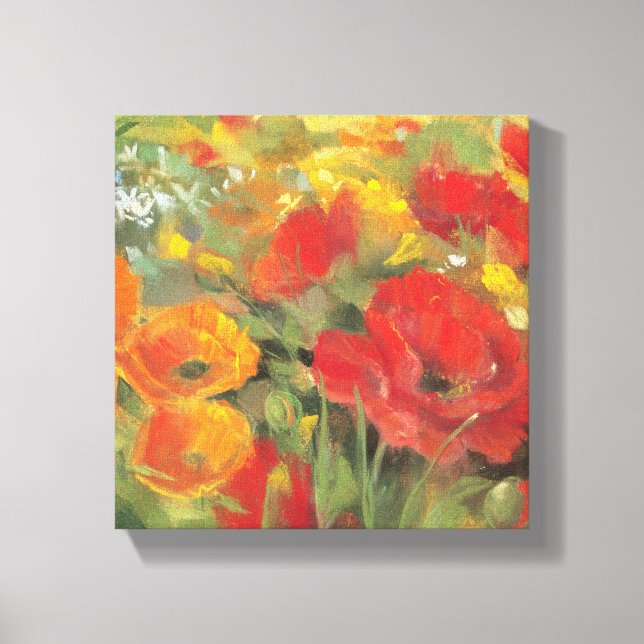 Oriental Poppy Field Canvas Print (Front)