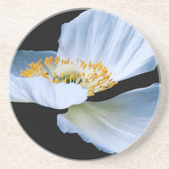 Oriental Poppy Flower Coaster (Front)