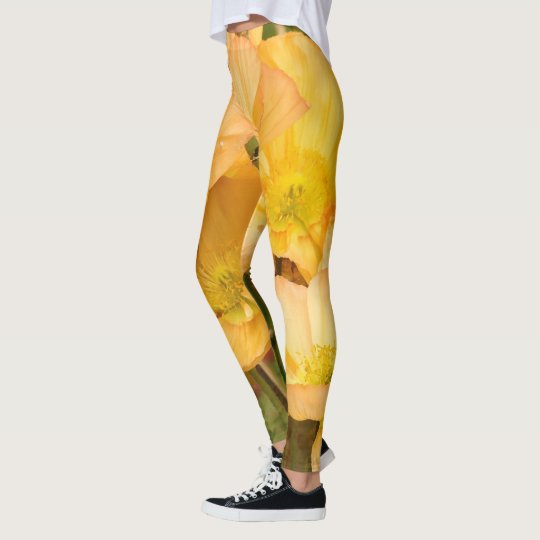 Oriental Poppy Flowers All Over Print Leggings