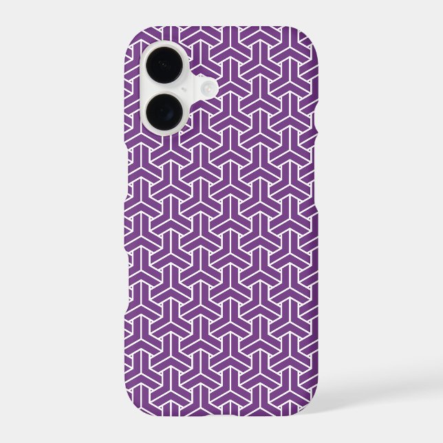 Oriental Purple White Japan Bishamon Pattern (Back)