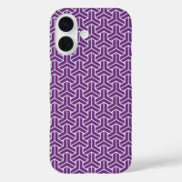 Oriental Purple White Japan Bishamon Pattern