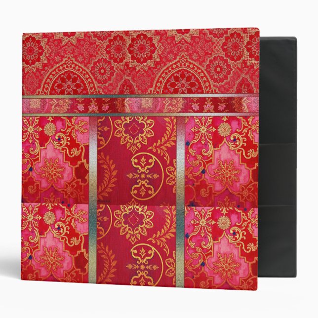 ORIENTAL Red Golden Pattern - Binder (Front/Inside)