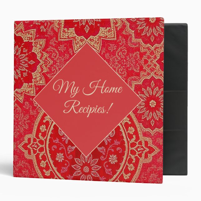 ORIENTAL Red Golden Pattern - Binder (Front/Inside)