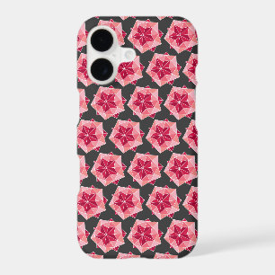 Oriental Red Origami Geometric Ball Pattern Case